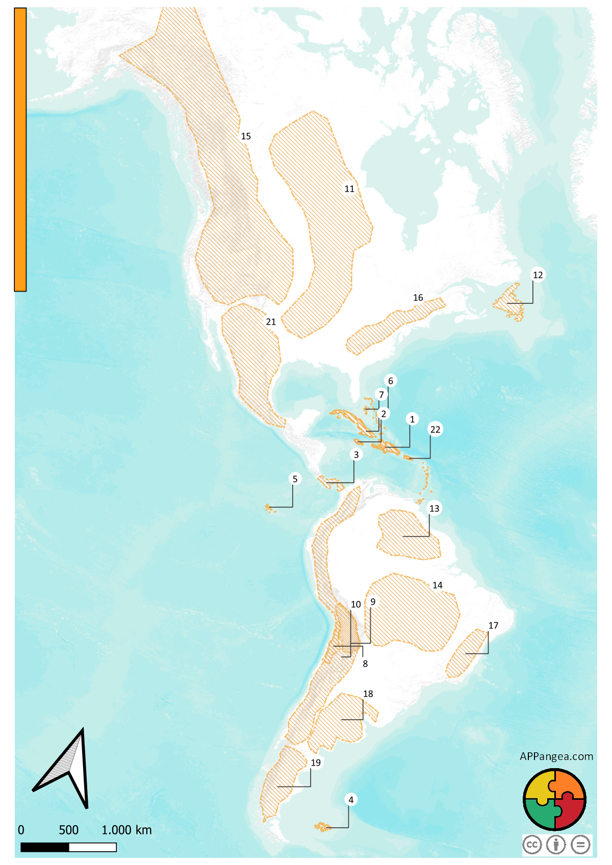 Prueba de Evaluación. Mapa relieve de América. Geografía e Historia 1ºESO