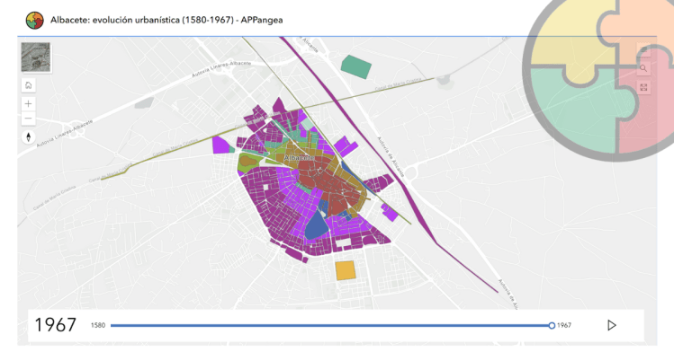 Visor de mapas Crecimiento de Albacete. Geografía urbana. 