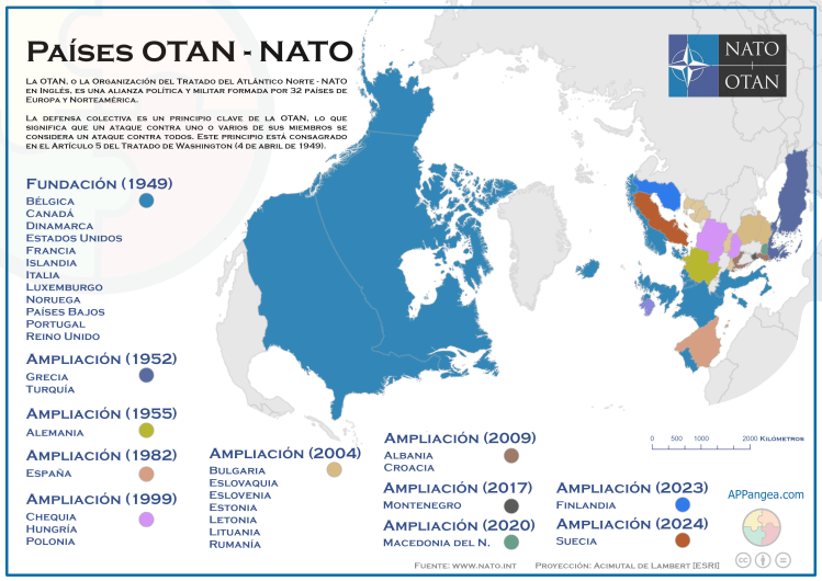 Mapa Países de la OTAN