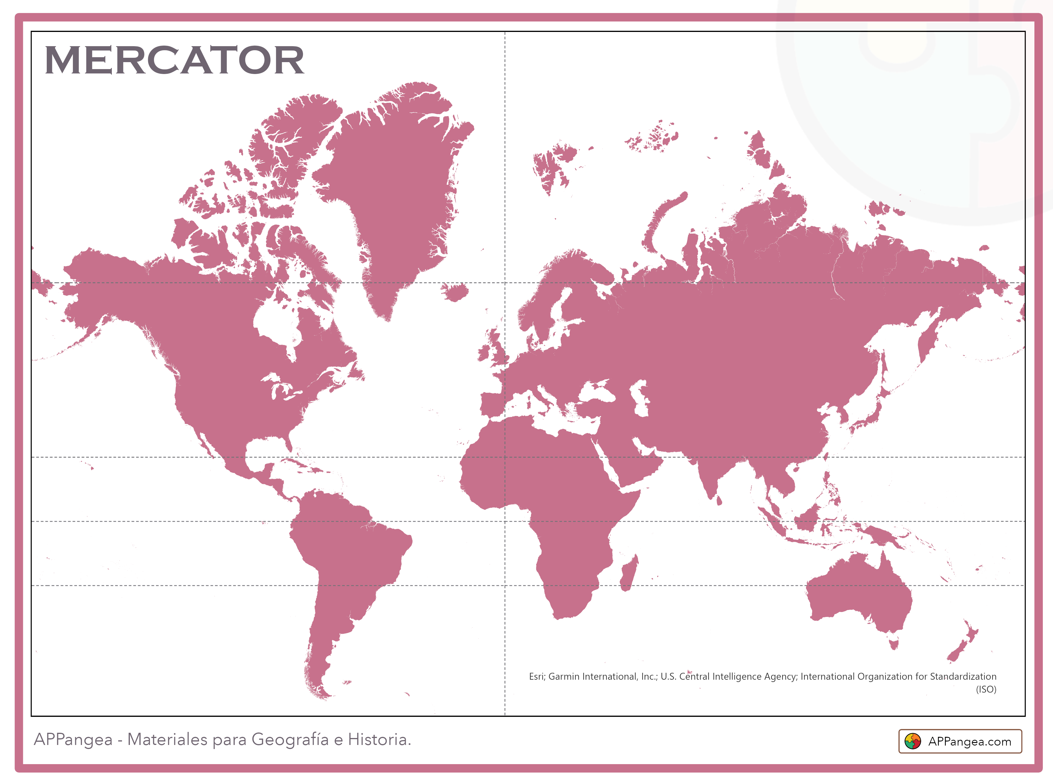 Proyección cartográfica Mercator. Geografía e Historia 1ºESO