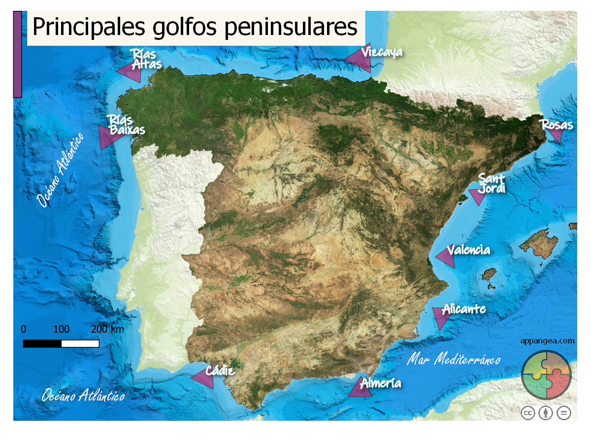 Principales golfos. España peninsular.