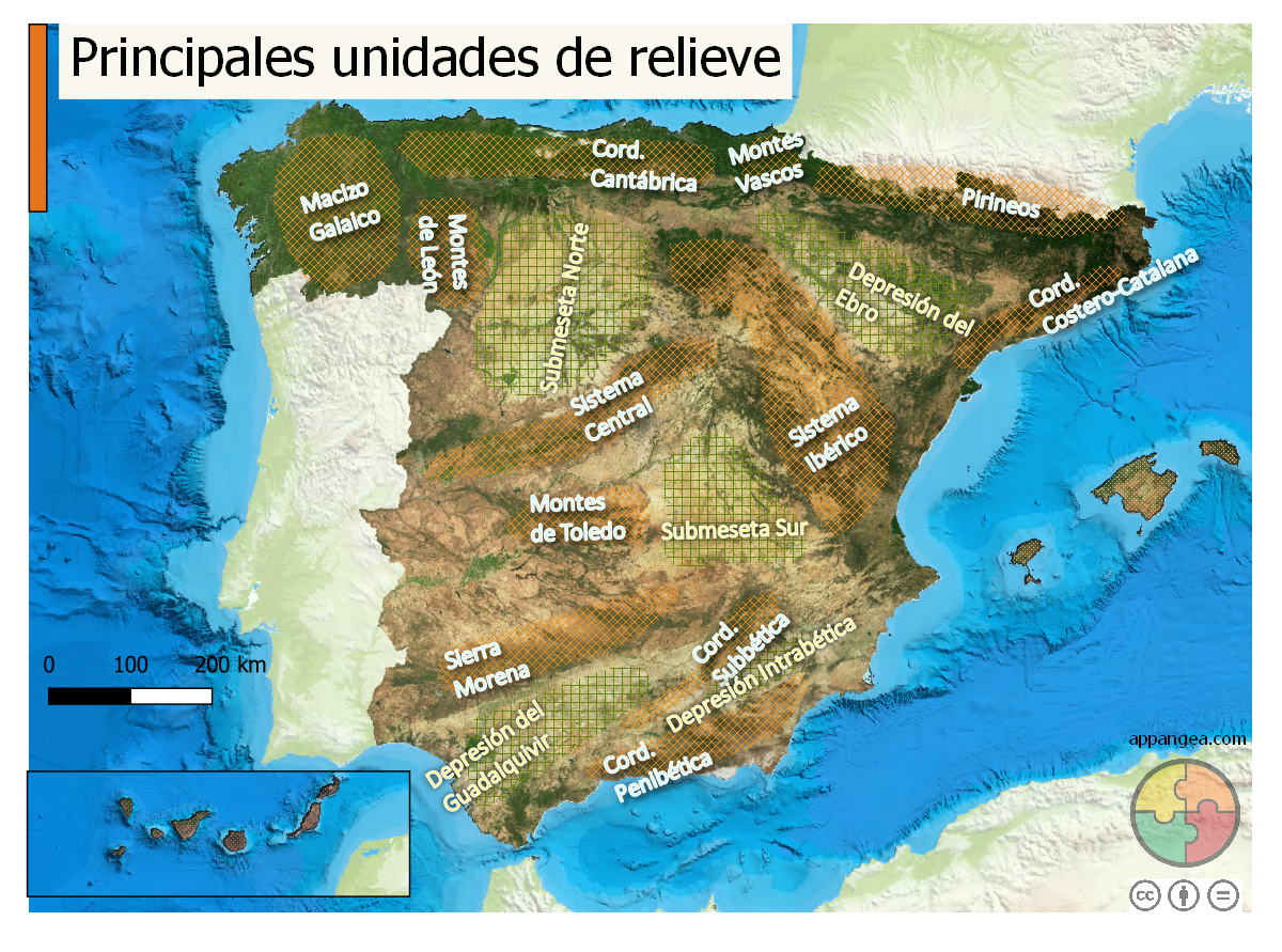 Relieve de España Geografía ESO