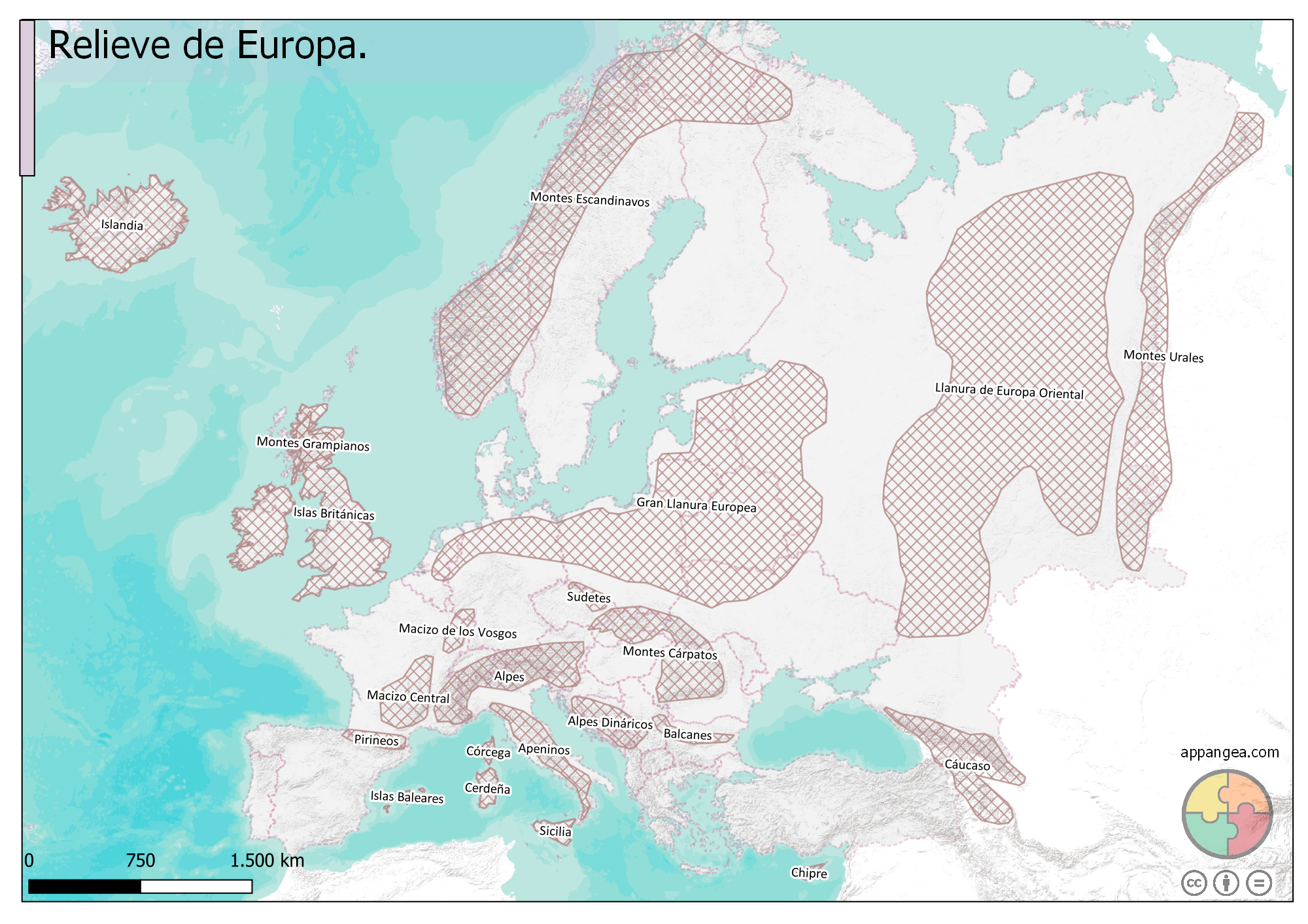 Relieve de Europa Geografía ESO
