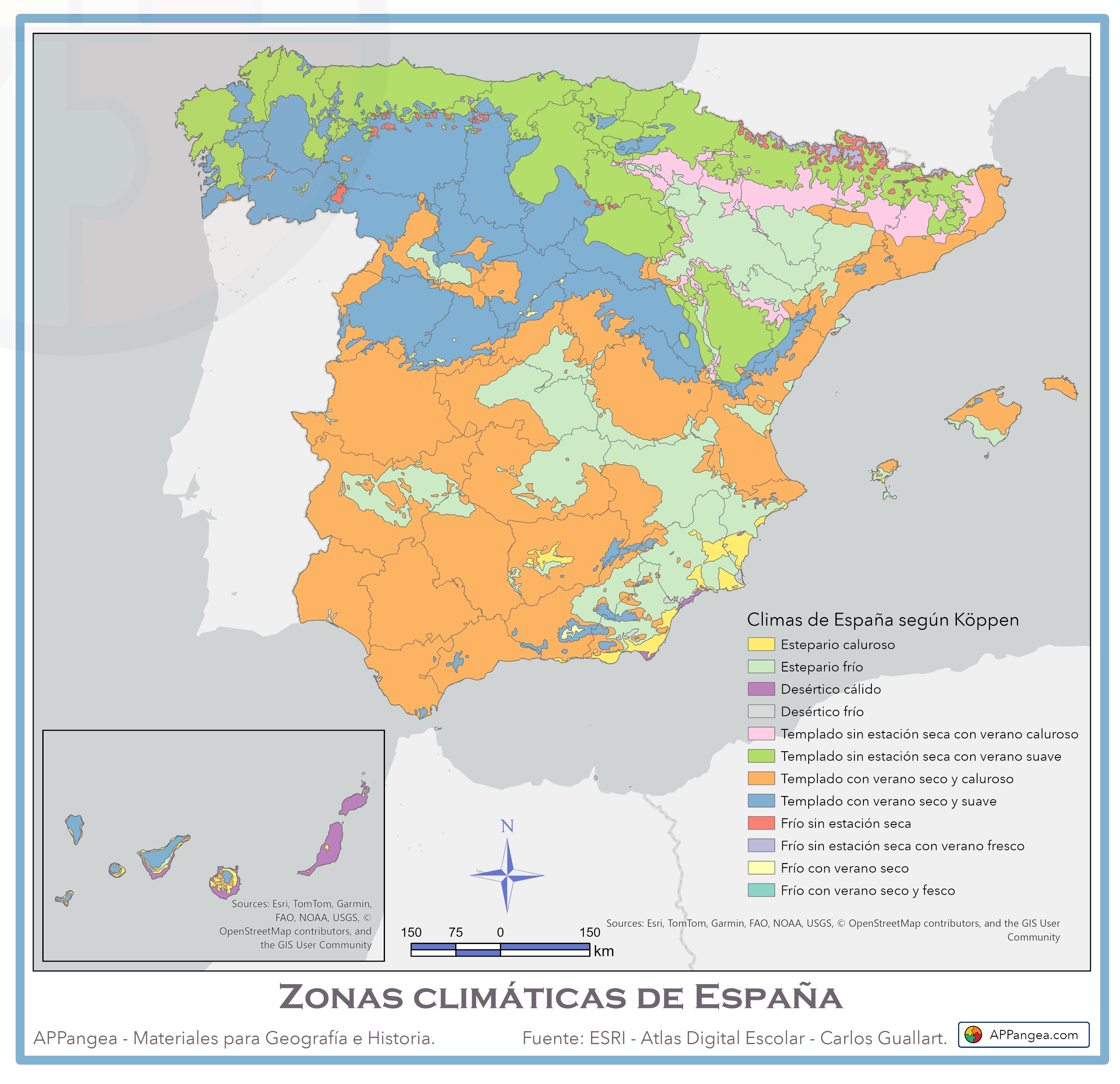 Zonas Climáticas Köppen. Geografía de España. 2ºBachillerato