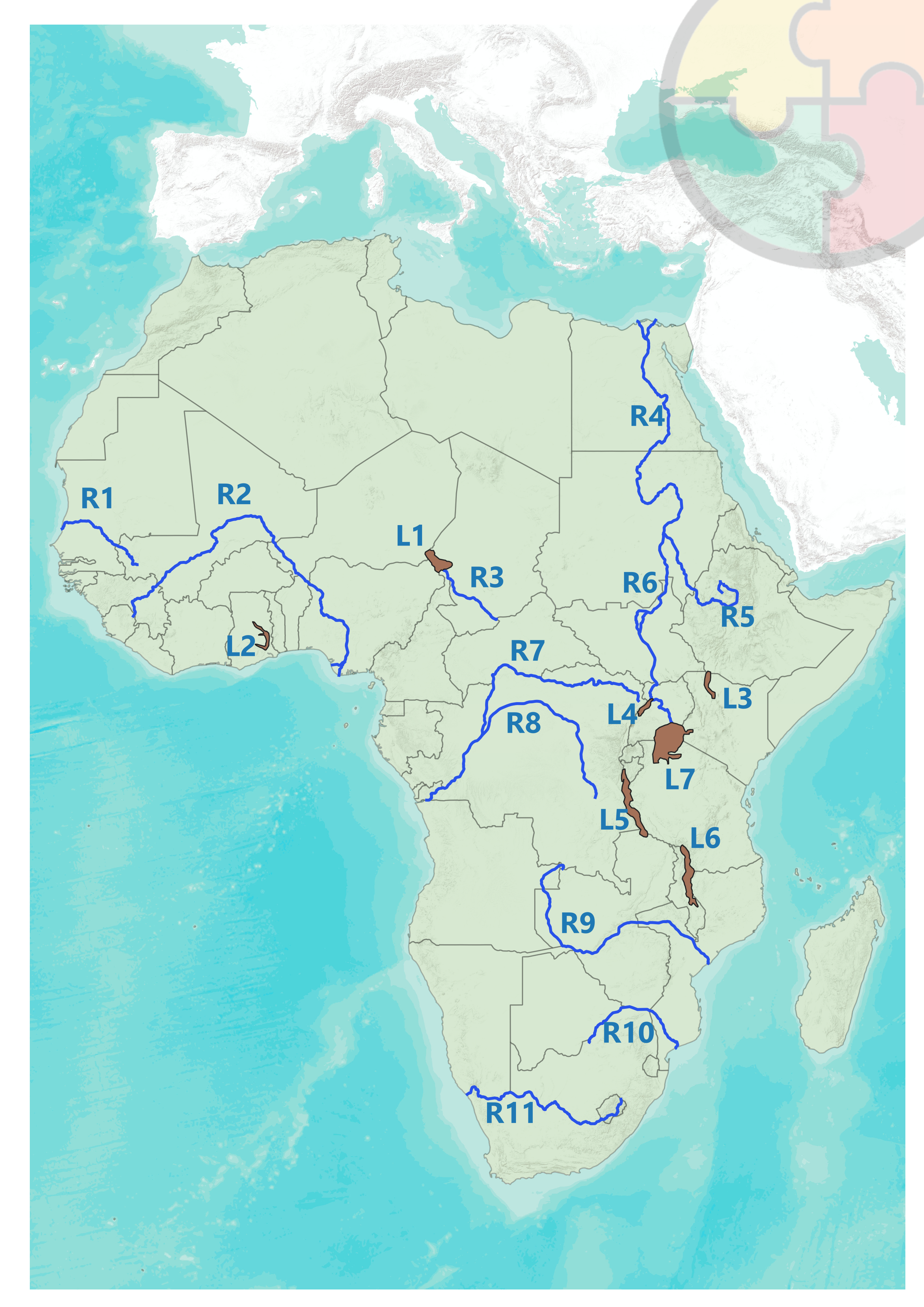 Ríos y Lagos de África. Prueba de Evaluación. Geografía e Historia 1ºESO