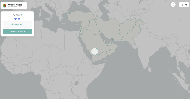MiniJuego Países de Oriente Medio